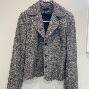 Ann Taylor Lined 3-Button Tweed Blazer Size 4